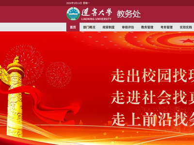 “辽宁大学教务网”网站截图