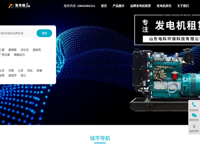 “柴油发电机出租”网站截图