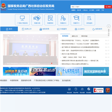 广西国税网网站截图